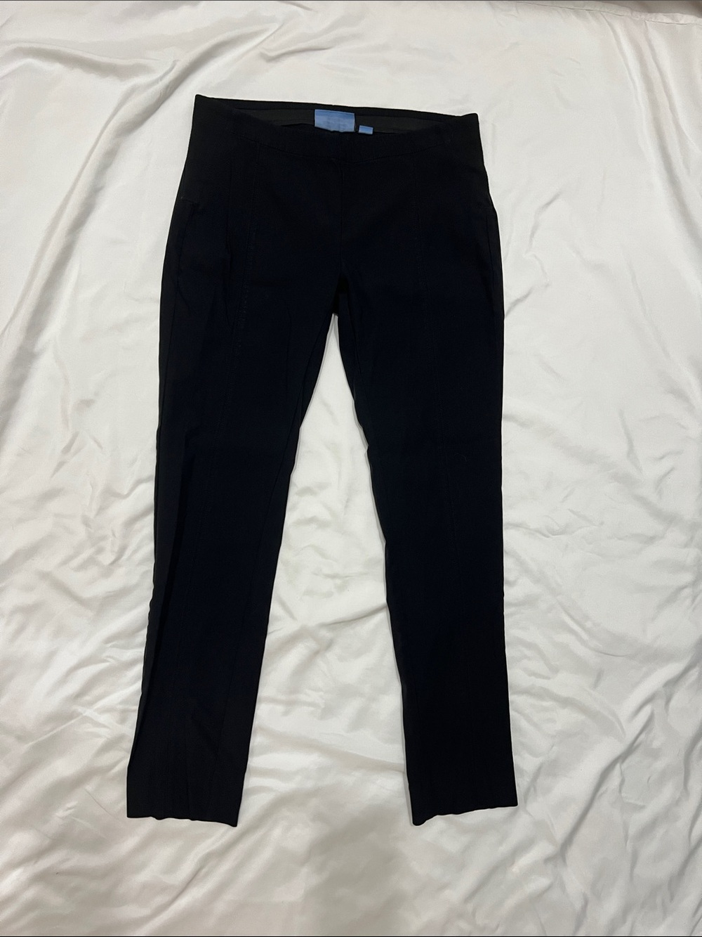 Vera Wang Black Tailored Straight-Leg Trousers